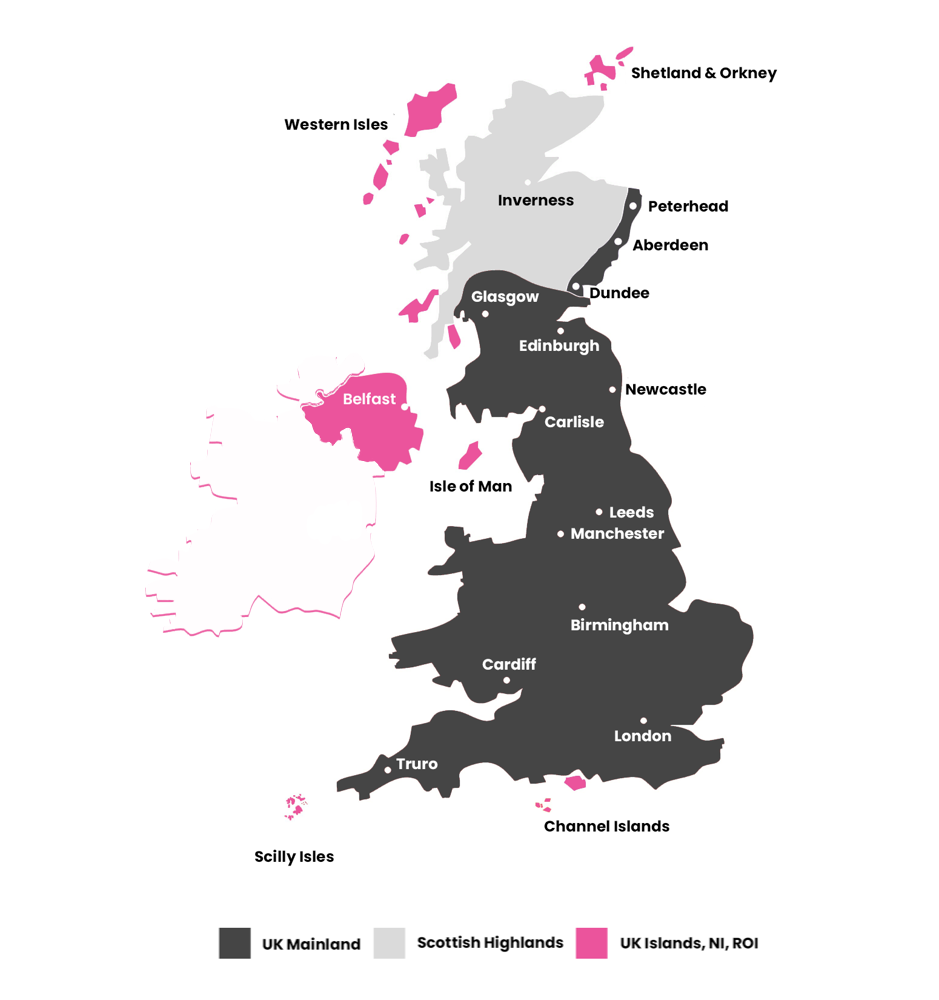 Emperor Paint Delivery Regions